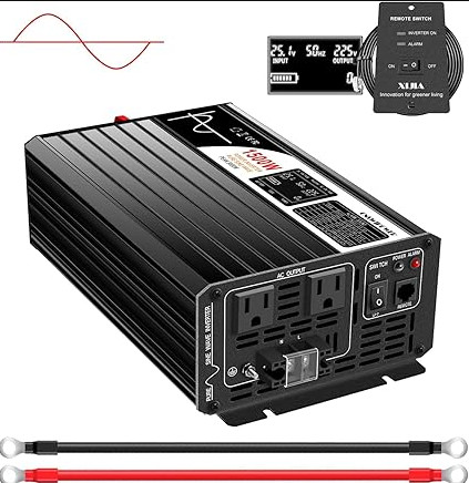 Xijia 1500W Power Inverter，48V to 120V Pure Sine Wave Inverter，Surge 3000W Solar