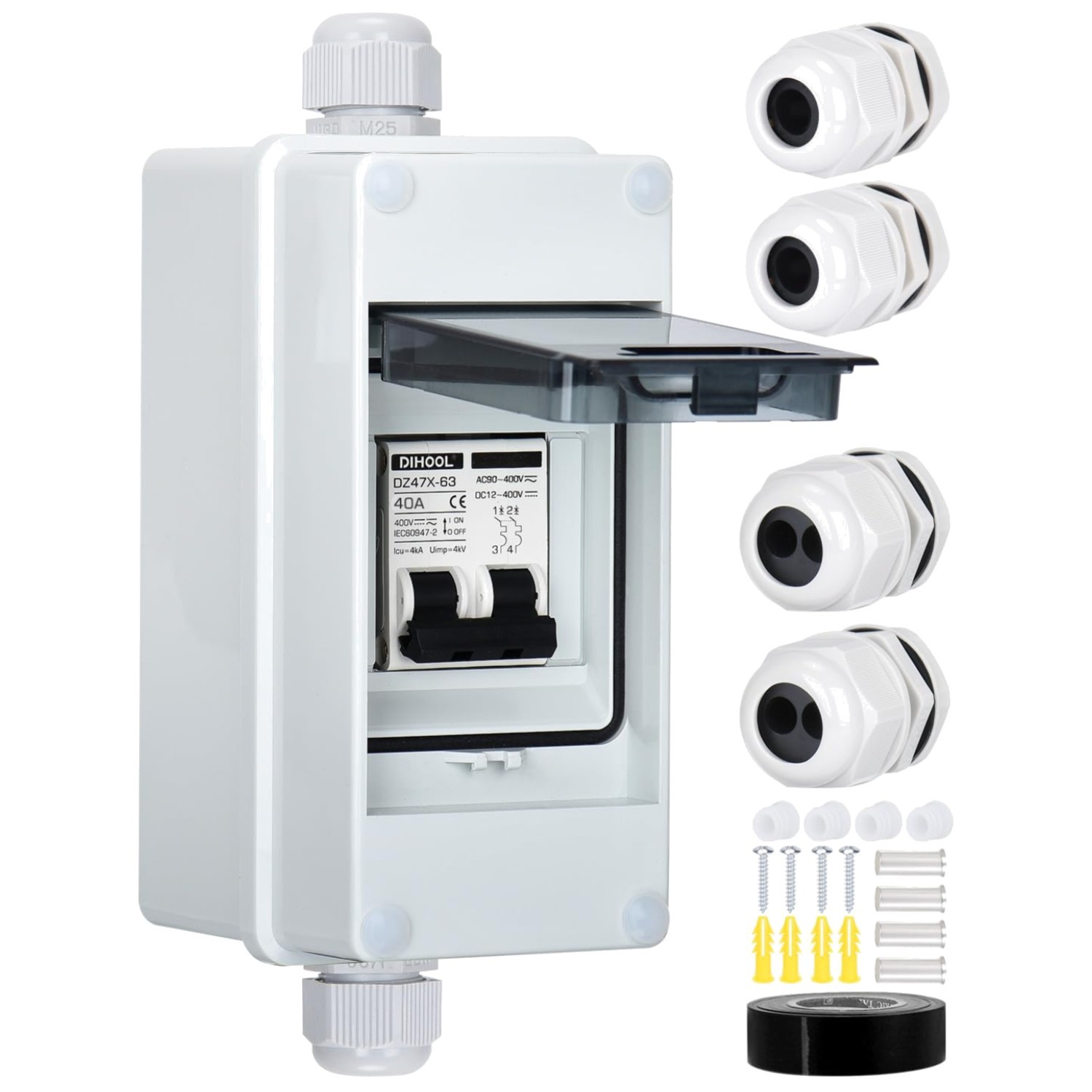 40A Dual Pole Solar Panel Disconnect Switch
