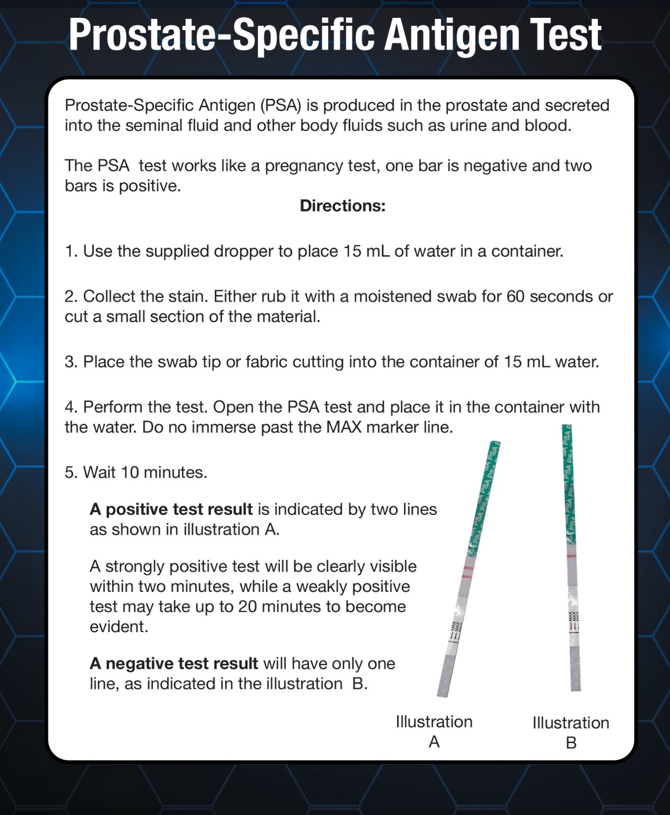 Crime Scene Semen Detection Dual PSA AP Test Kit