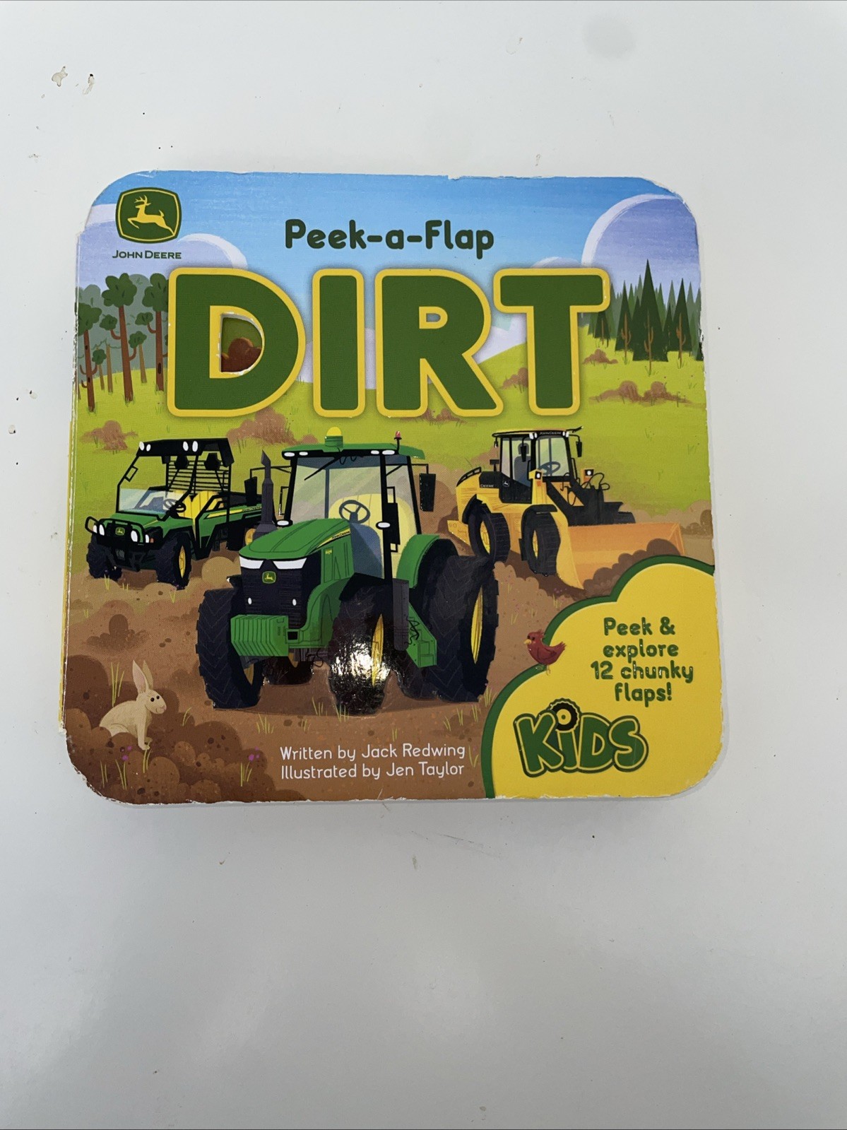 John Deere Peek a Flap Dirt Board Book