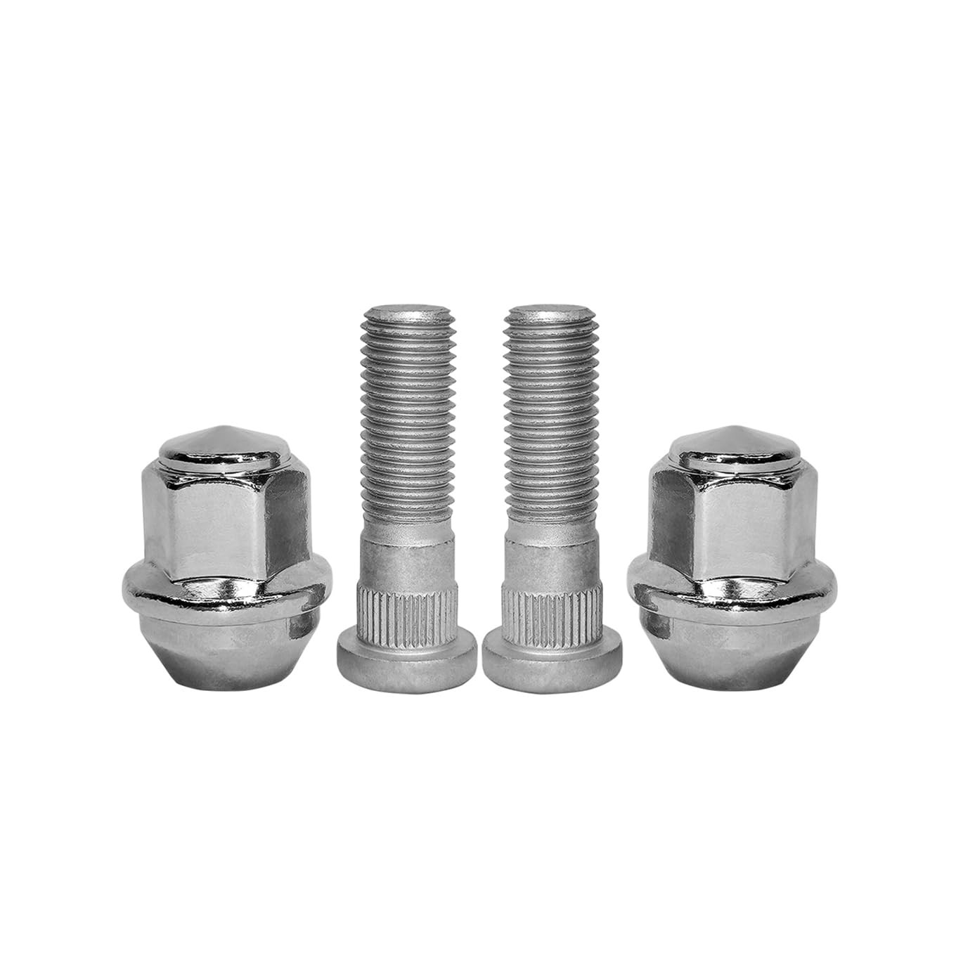 Chrome Wheel Lug Stud Nut Set for 20062021 Ford Focus, Fusion, Escape 4PCS