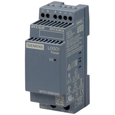 Siemens 6Ep33316sb000ay0 Stabilized Power Supply, 100/240V Ac, 24V Dc, 31.2 W,