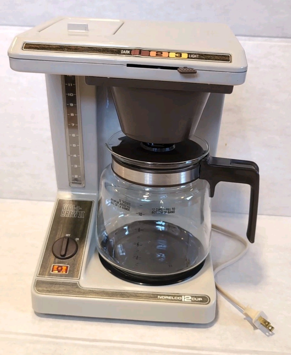 Norelco 12 Cup Coffee Maker ~ Dial-a-Brew 2 II ~ HB 5193 Tested Works VTG RETRO