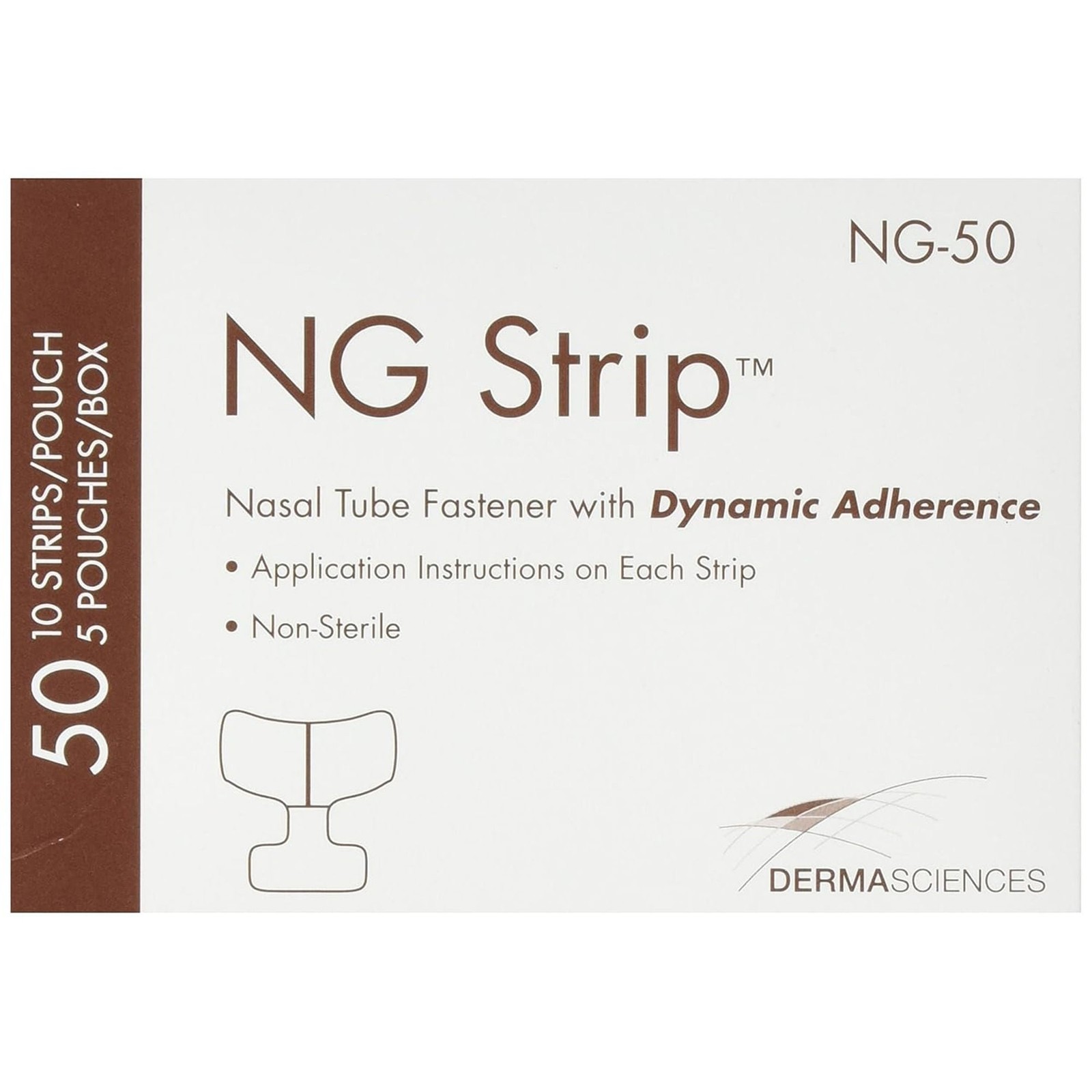 Derma Sciences Nasal Tube Fastener NG50 10 Ct