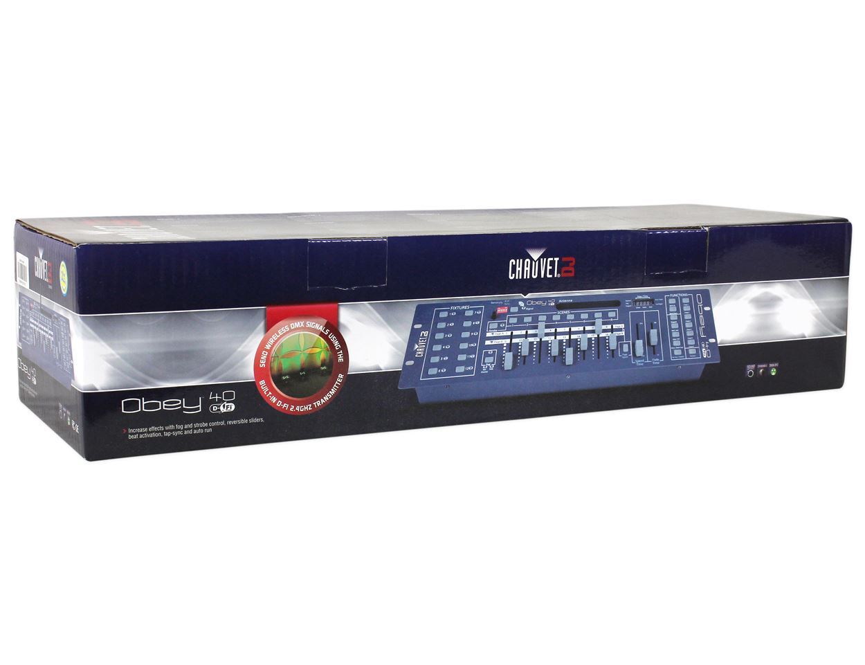 Chauvet DJ Obey 40 D-Fi 2.4 Wireless DMX Lighting Controller w/ MIDI+DMX Cable
