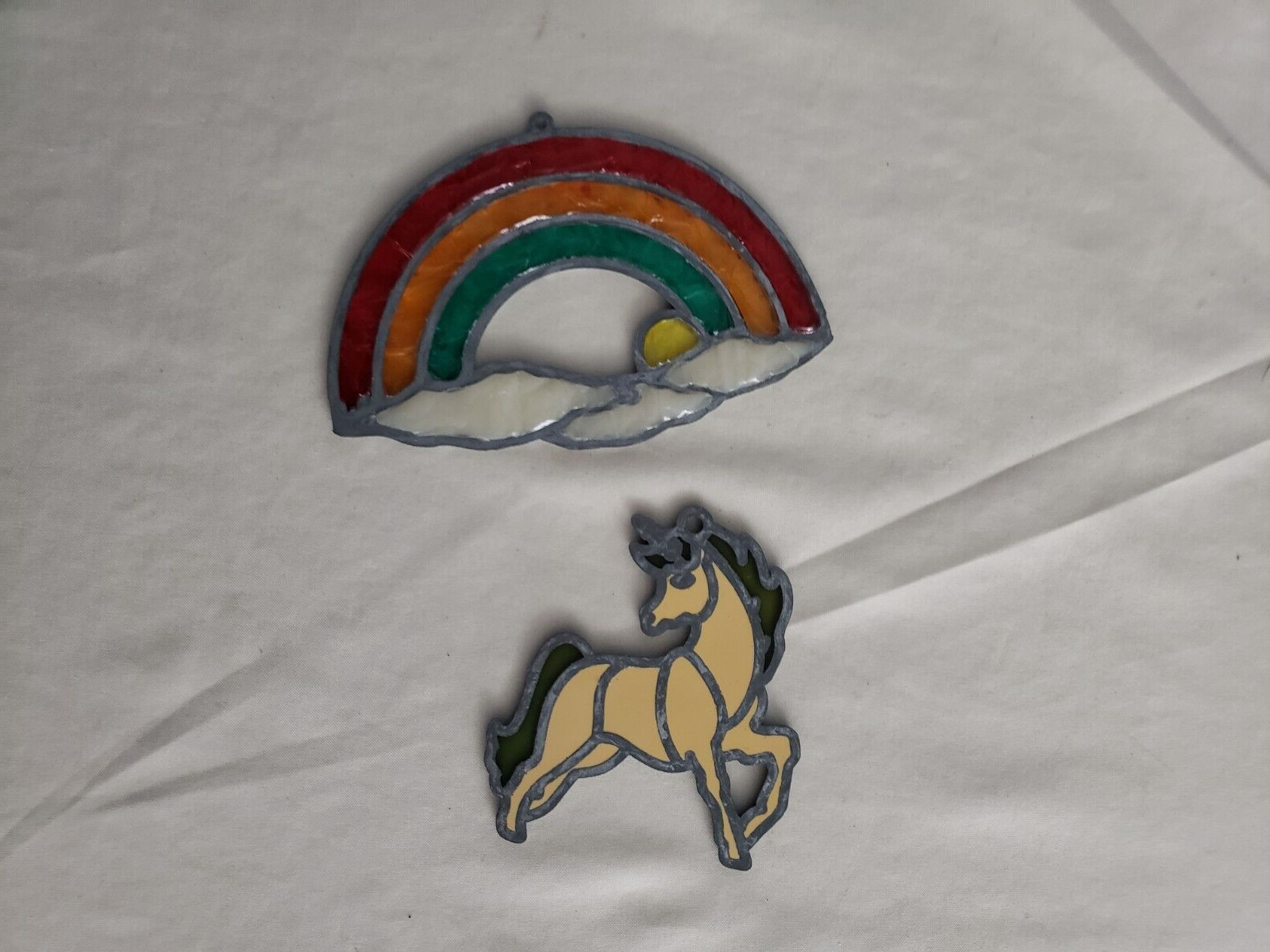 Suncatchers RAINBOW & UNICORN Window Hanger/Ornaments (plastic/metal)
