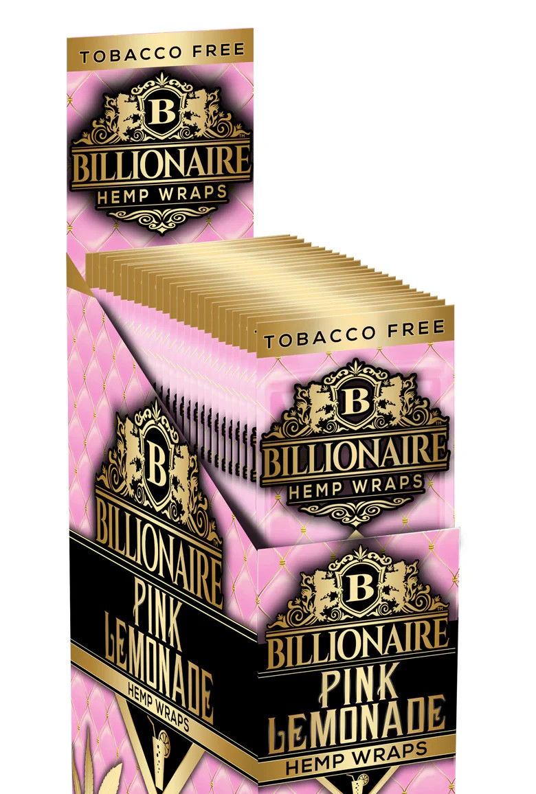 Billionaire Wraps - Pink Lemonade - 2 Wraps Per Pouch - 25 Pouches Per Box