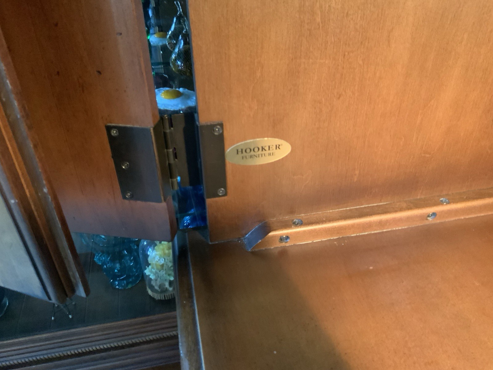 Hooker 2 Piece Office Center Cabinet With Lightning. Good Condition.