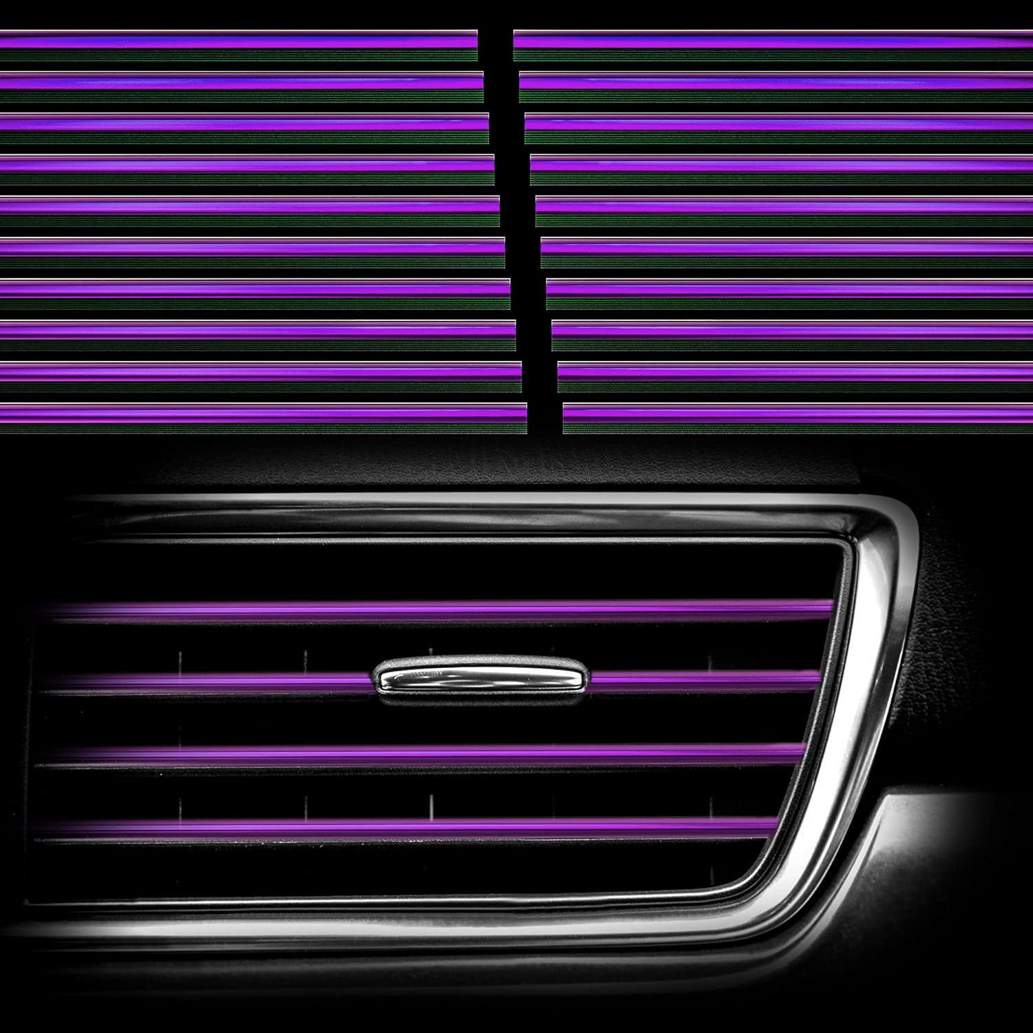 20Pcs Car Auto Air Conditioner Vent Outlet Trim Strip, DIY Decoration Chrome PVC