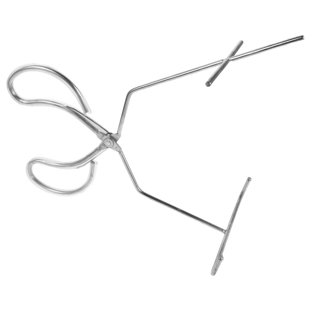 1 Pair Durable Stainless Steel Ceramic Glazing Tongs for Precise Pottery Dipping