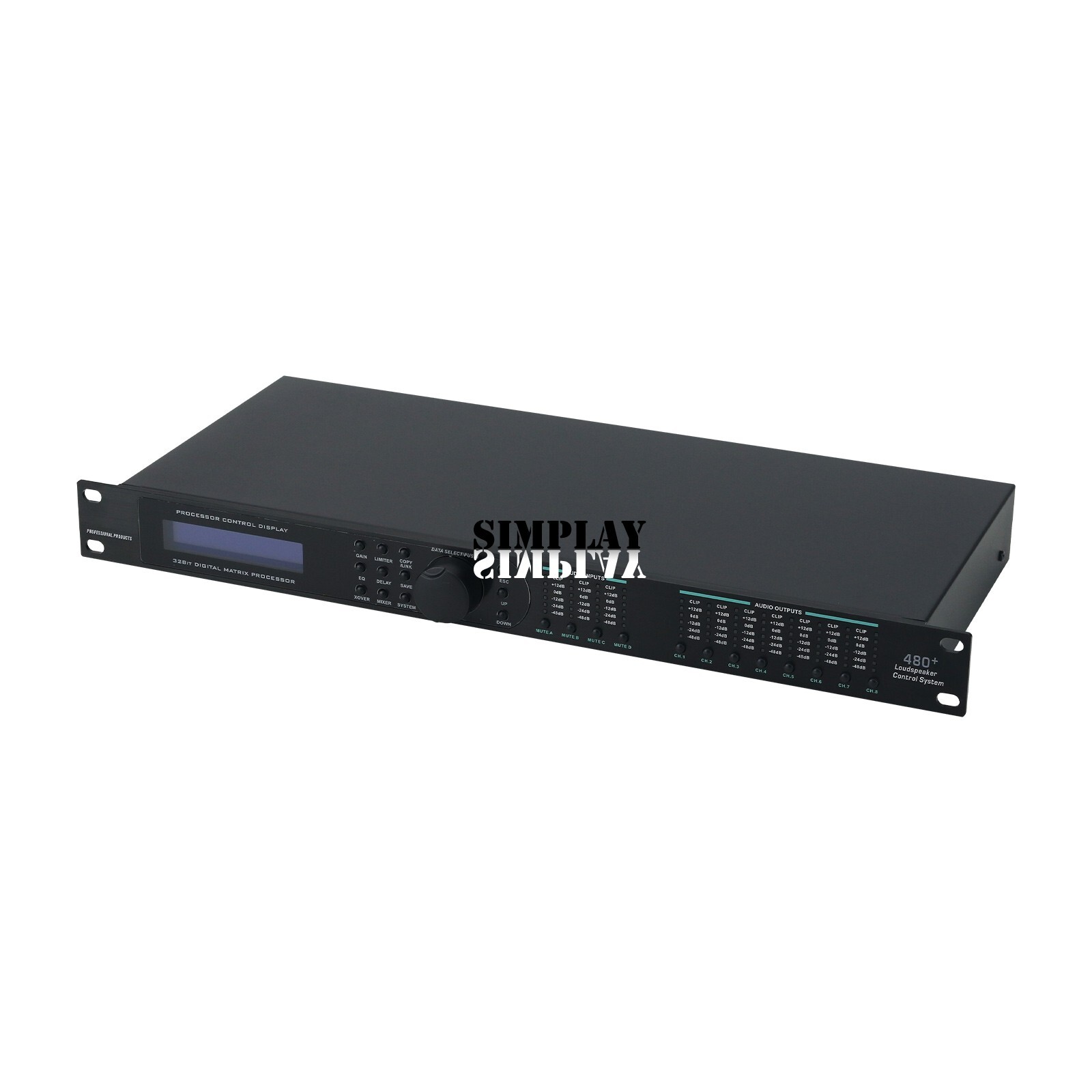Professional 4-Ch Audio Effector 4-IN 8-OUT Stage Performance Audio Processor
