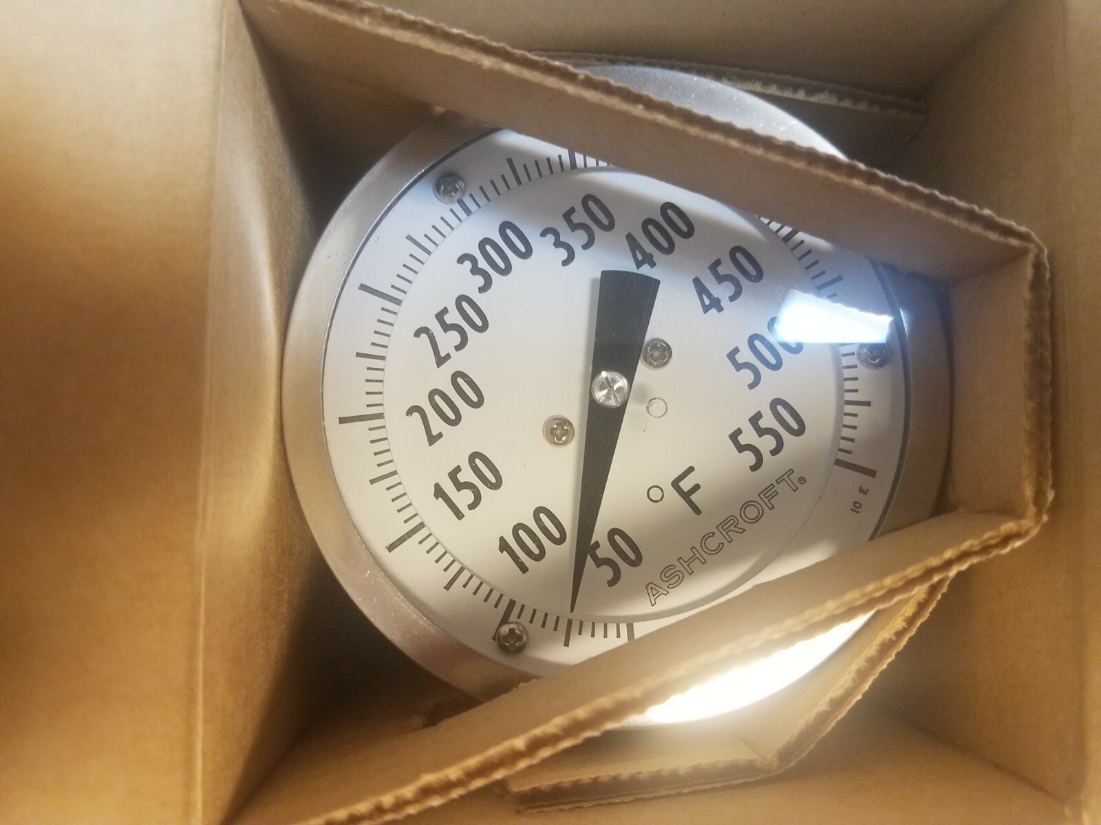 3" ASHCROFT BIMETAL THERMOMETER, 6" STEM NEW IN BOX 10043496-3 50-550F