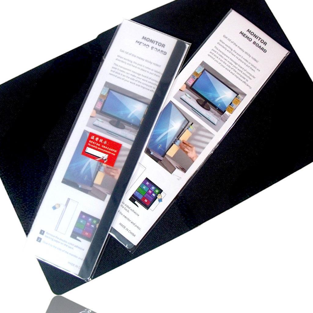 2-Pcs, Computer Monitor Memo Note Board, Multifunction Message Desk Accessories