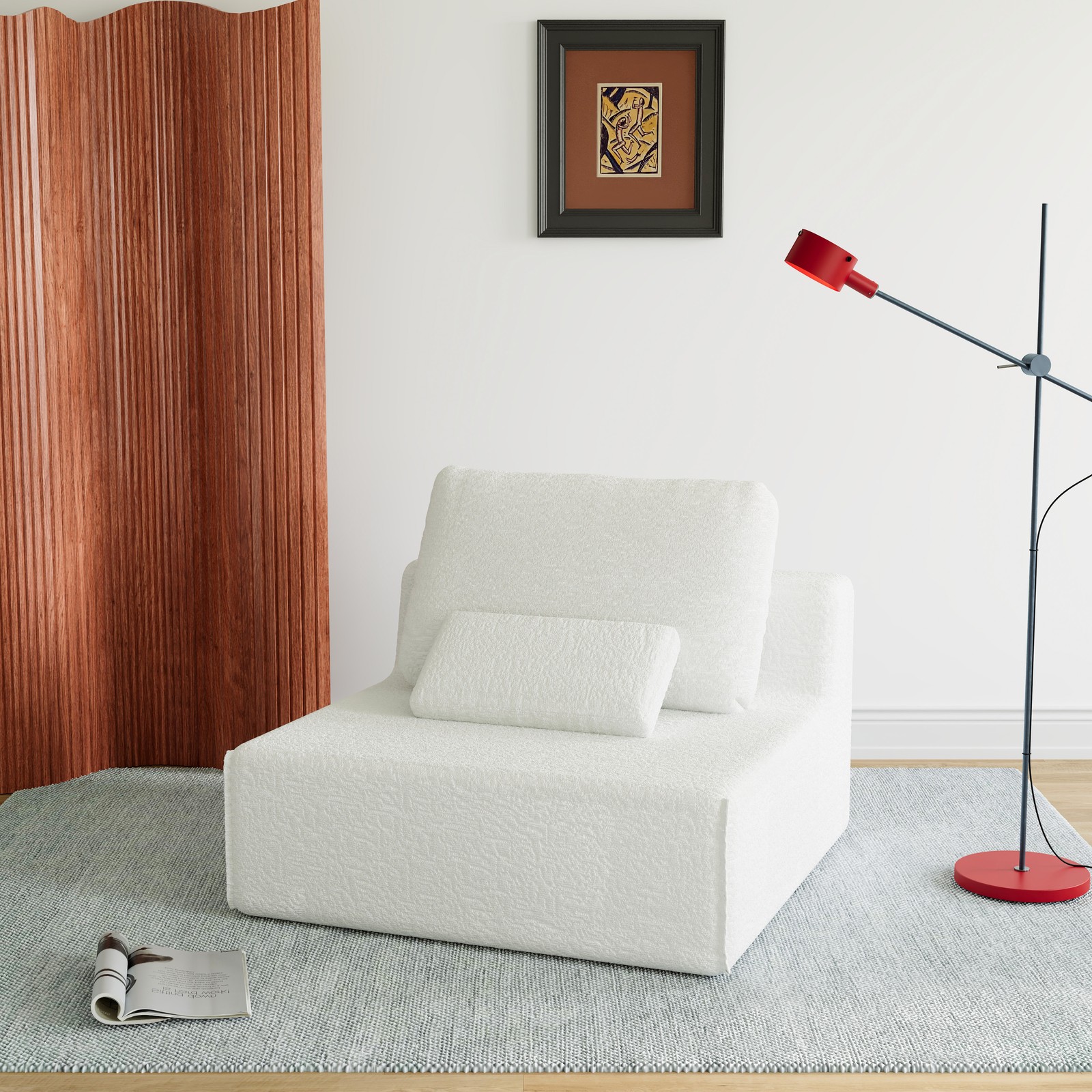 Oversized Modular Sectional Sofa,Luxury Boucle Floor Couch Set,Convertible Co