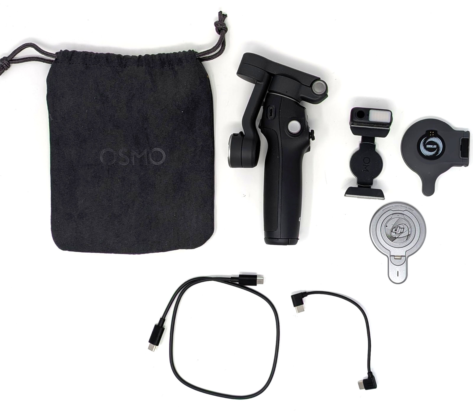 DJI Osmo Mobile 8 Gimbal w/ DJI OM Magsafe Adapter, Extras