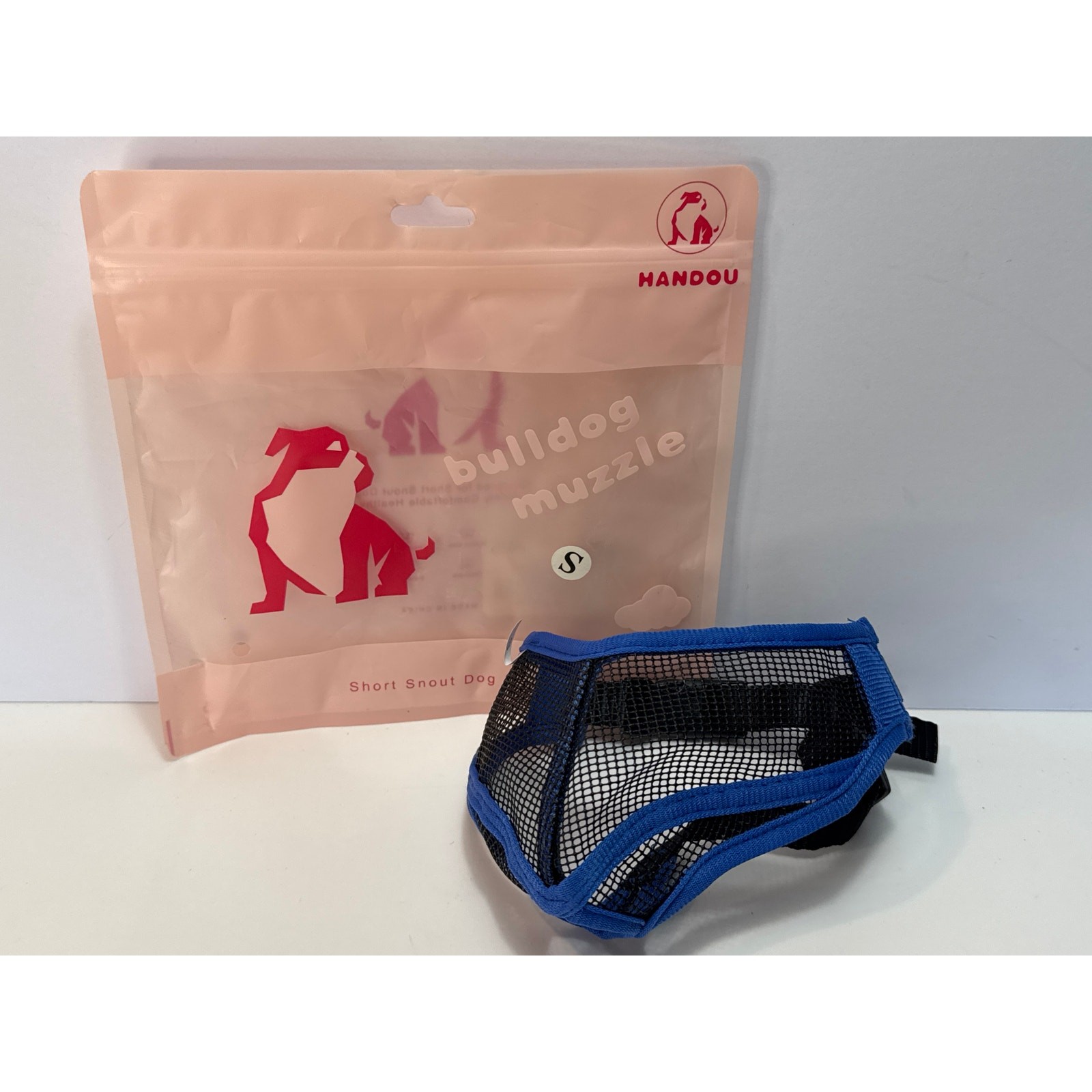 NEW! Short Snout Dog Muzzles-Bulldog Muzzle Breathable Mesh Mask- Biting/Chewing