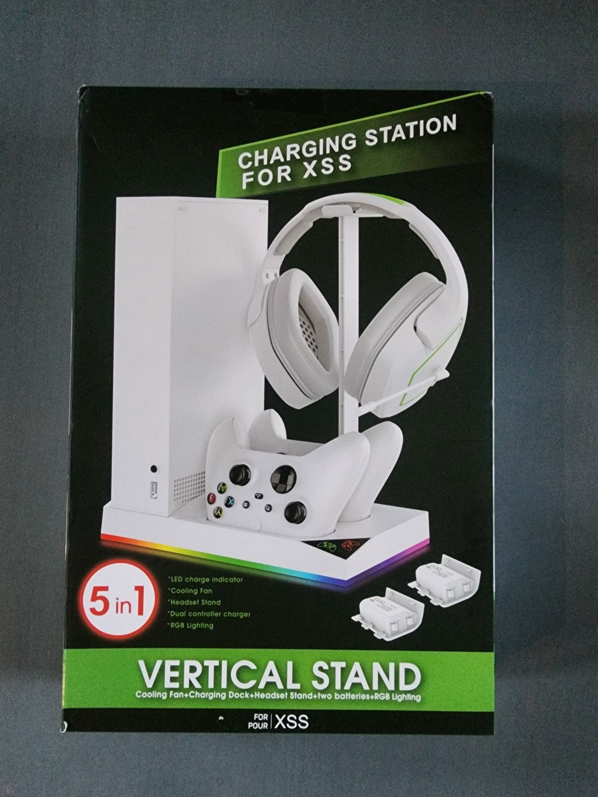 Charger Stand Cooling Fan for Xbox Series XS/S Console Rechargable Batteries