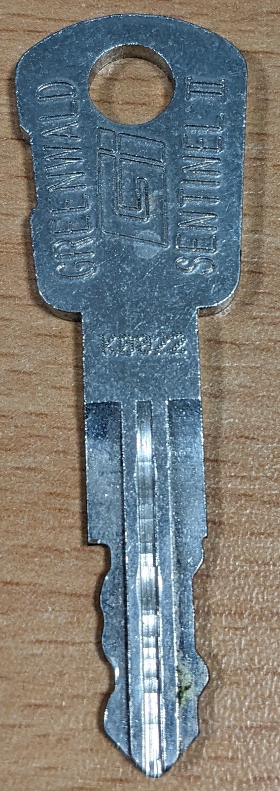 GREENWALD SENTINEL 2 KEY PART #GW91-2000-19 CODED K0022
