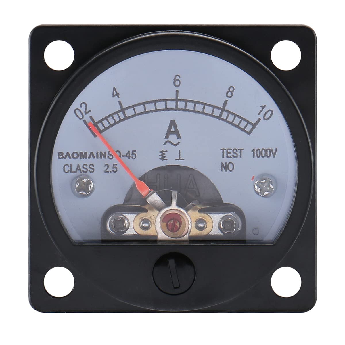 Baomain Ammeter AC 0-10A Round Analog Panel Meter Class 2.5 Accuracy Black...