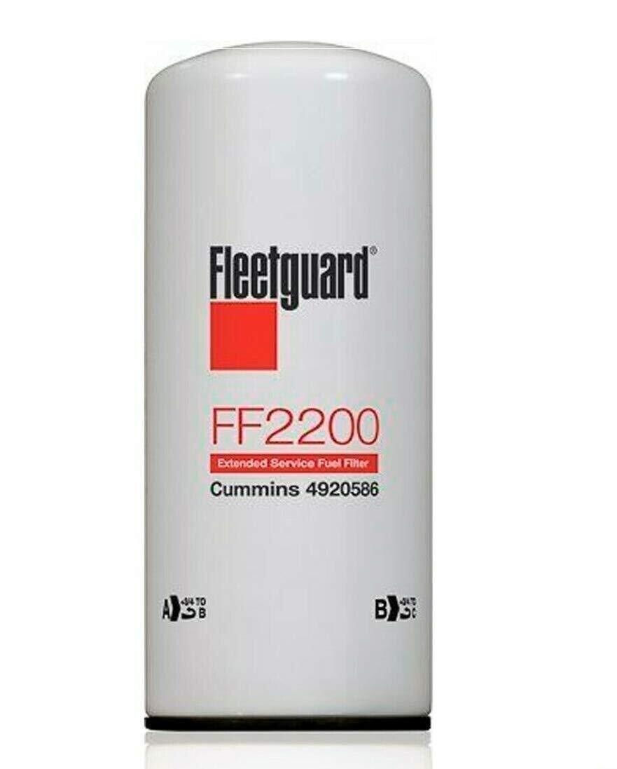 (6) FF2200 Genuine Fleetguard Fuel Filter Cummins 4088272 4920586 (Pack of 6)