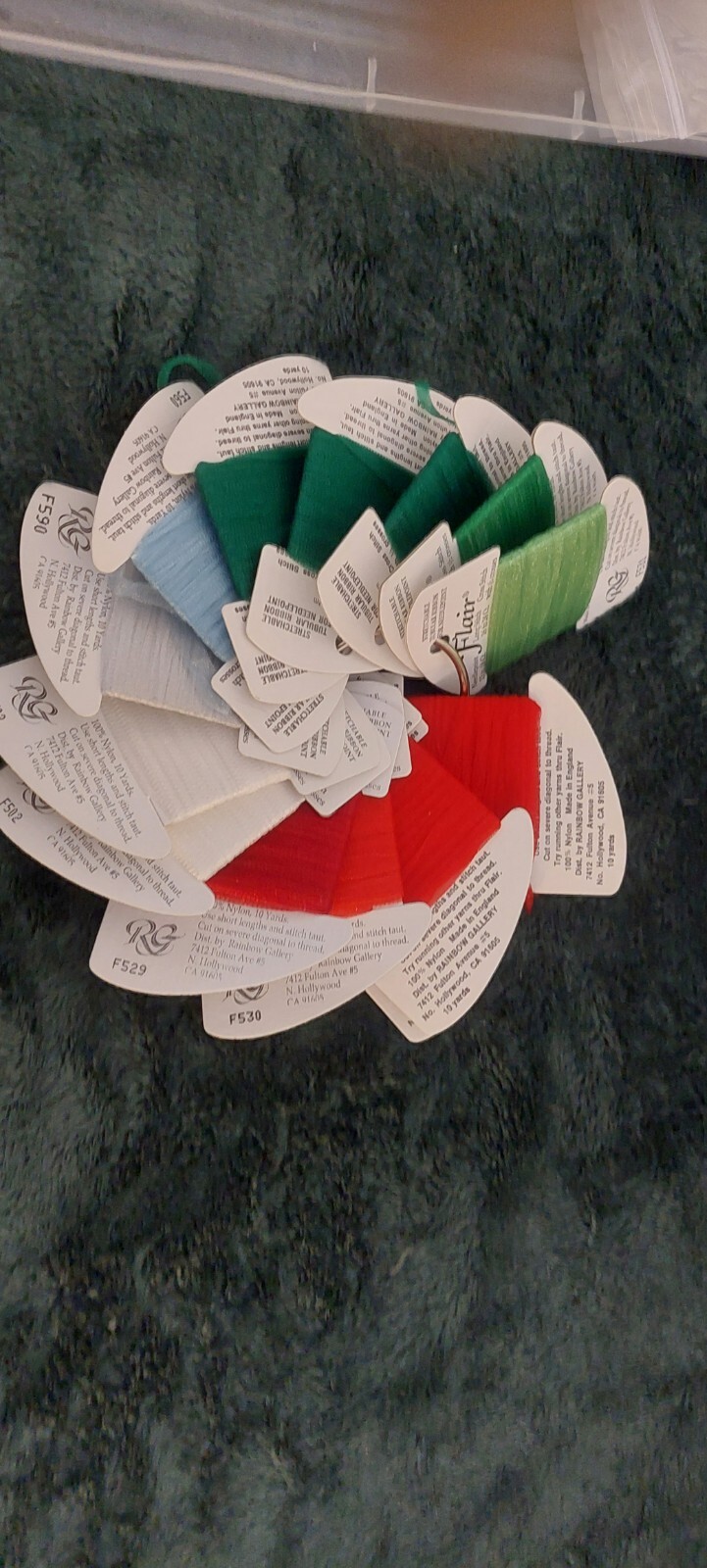 LOT OF RAINBOW GALLERY 'FLAIR' RIBBON FOR NEEDLEPOINT