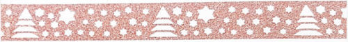 CraftbuddyUS 1meter Copper Glitter Designs Laser Cut PVC Stick On Border Tape