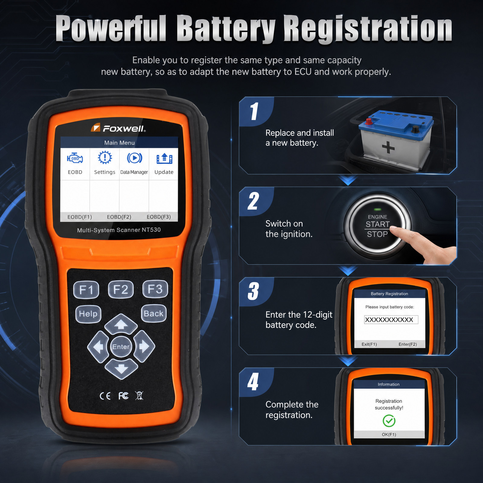 FOXWELL NT530Plus For SUBARU Bidirectional OBD2 Diagnostic Scanner Tool 25+Reset