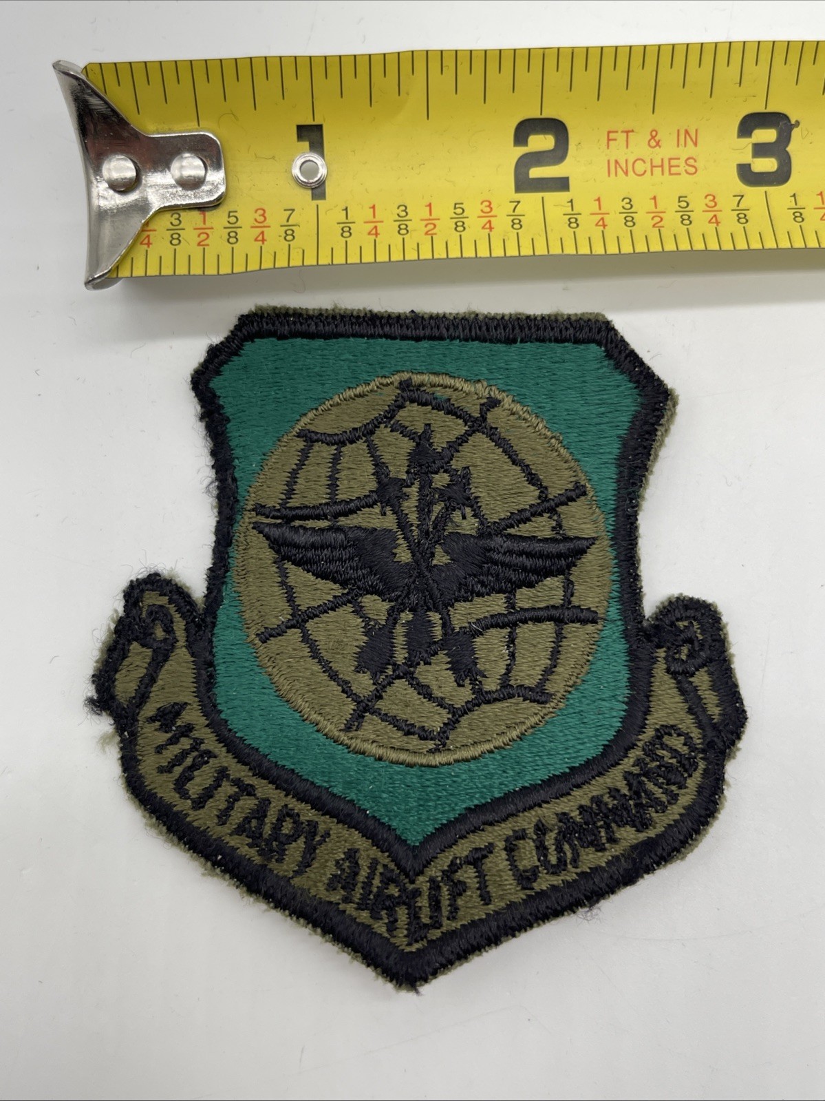 U.S. Military USAF Airlift Command Patch Insignia Cut Edge Subdued Green Sew On