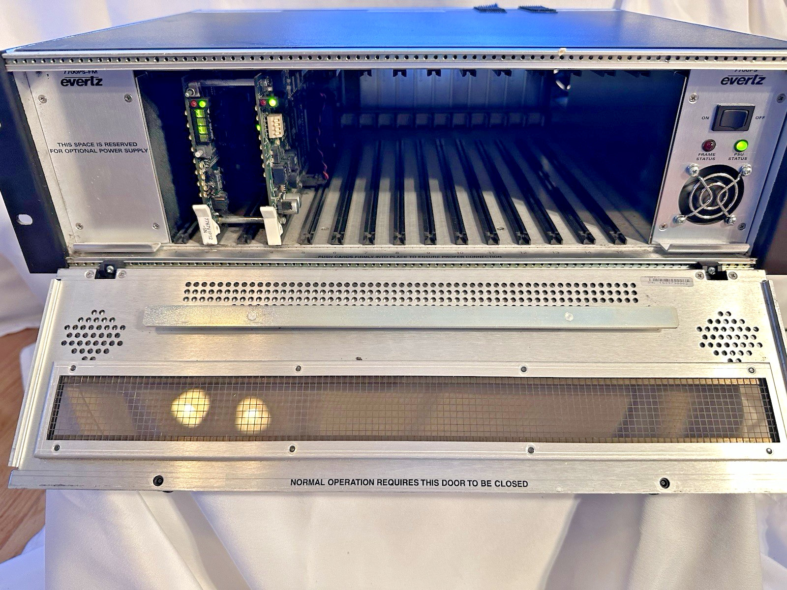 Evertz 7700FR-C Multiframe Chassis With 7767 VIP 12-Working
