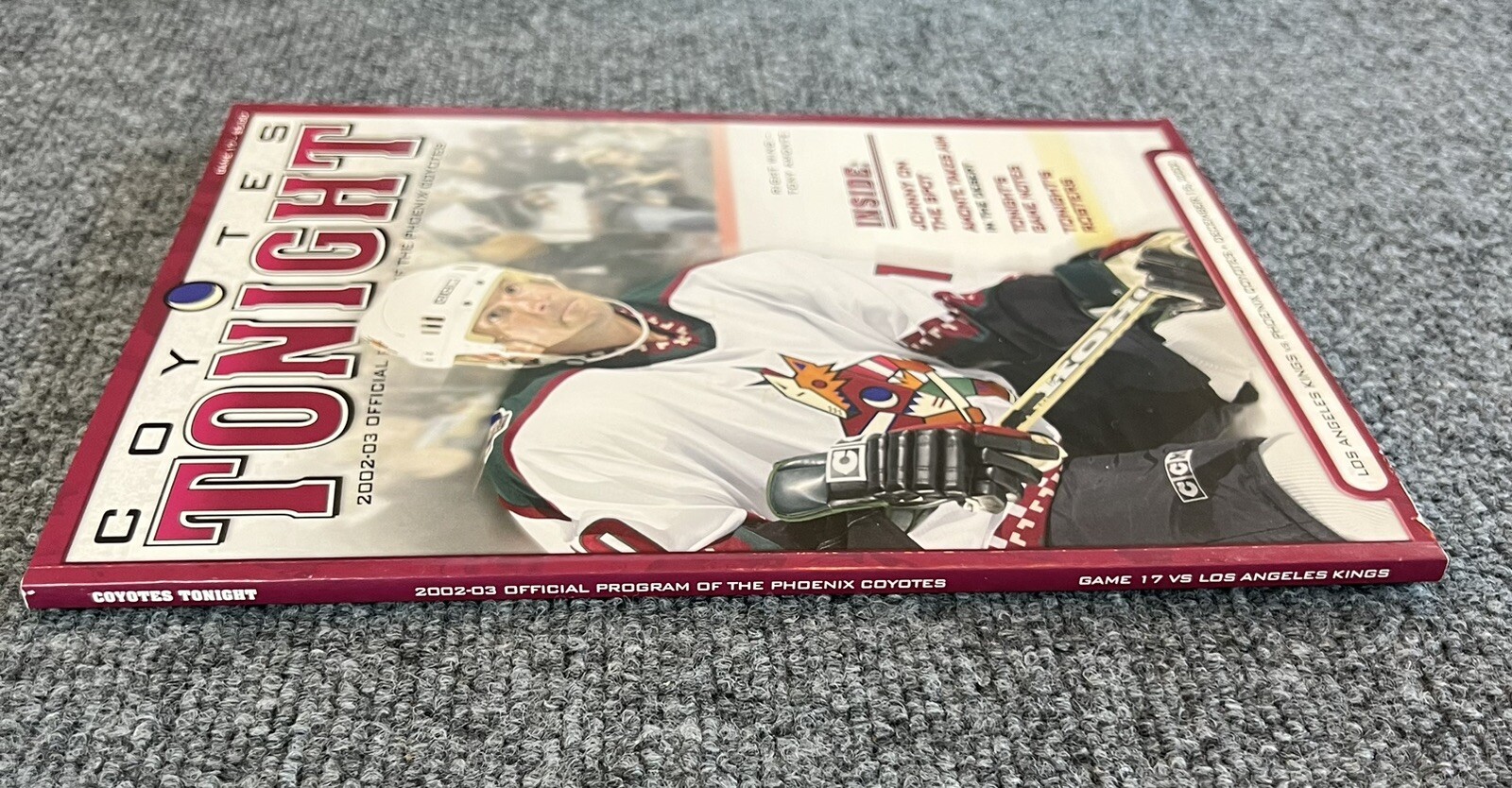 Phoenix Coyotes 2003-04 “Coyotes Tonight” Game Program Los Angels Kings NHL