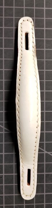 Leather Trunk Handle - White - 9" - chest steamer antique vintage
