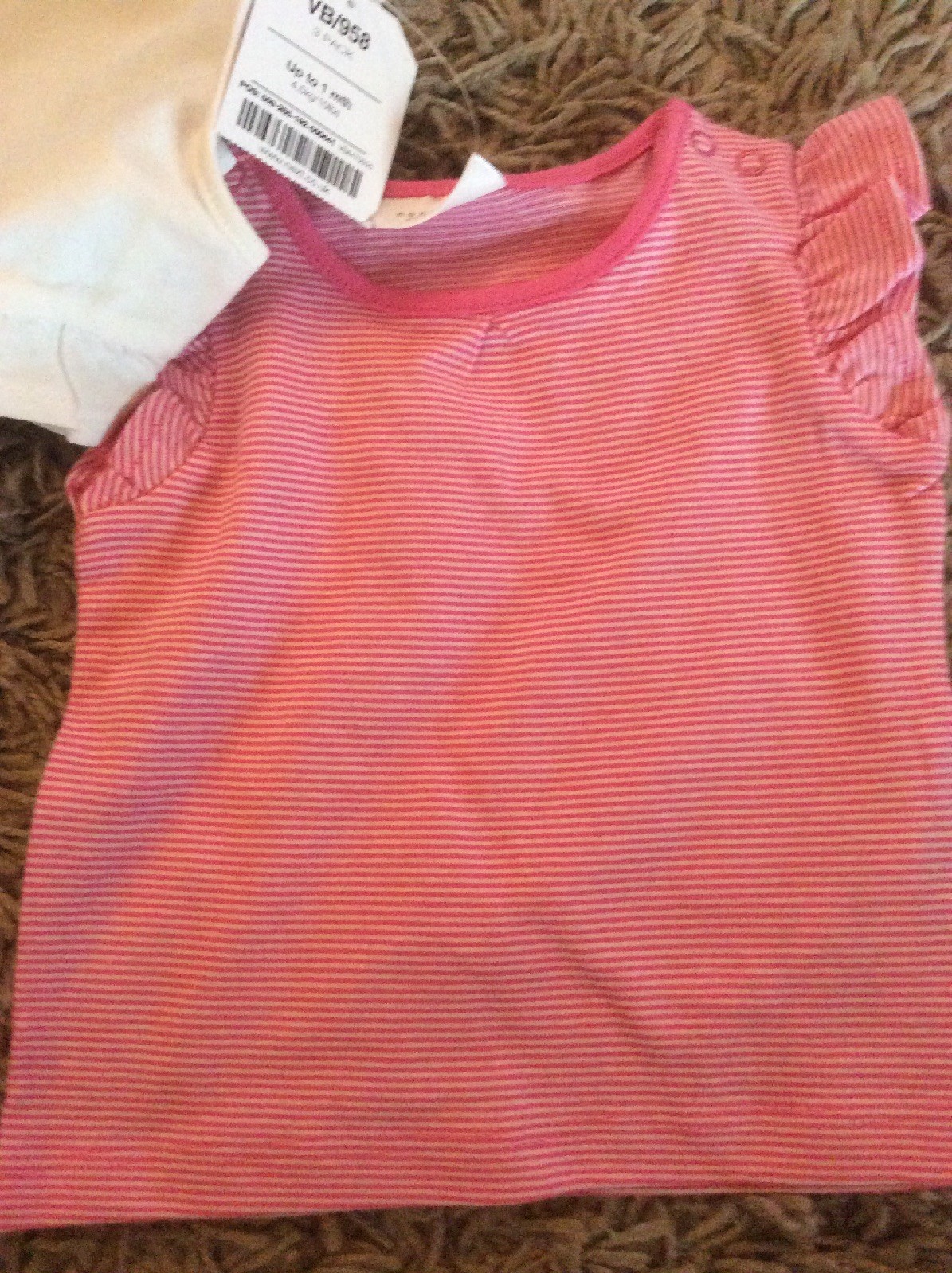 BNWT THREE PACK NEXT BABY SLEEVELESS T SHIRTS ASSORTED DESIGNS SIZE UP TO 1 MTH