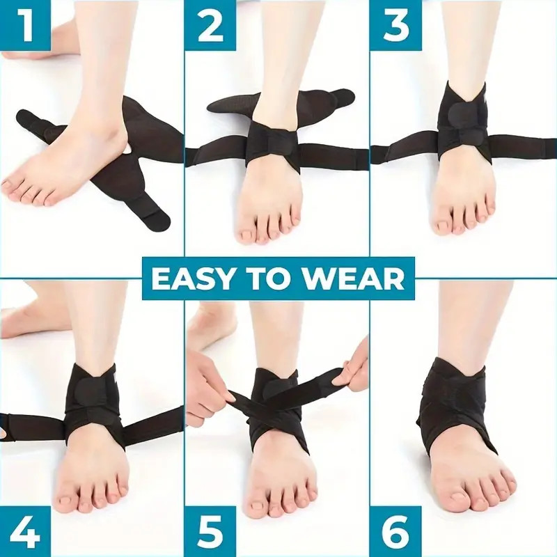 2× Adjustable Strap Sports Ankle Brace Breathable Compression Wrap Ankle Support
