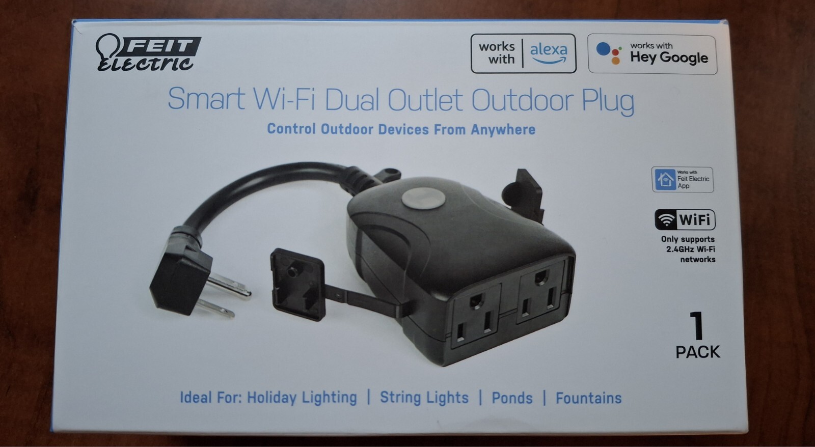 Feit Smart Home Commercial/Residential PVC Outdoor Smart Enabled Dual Outlet...