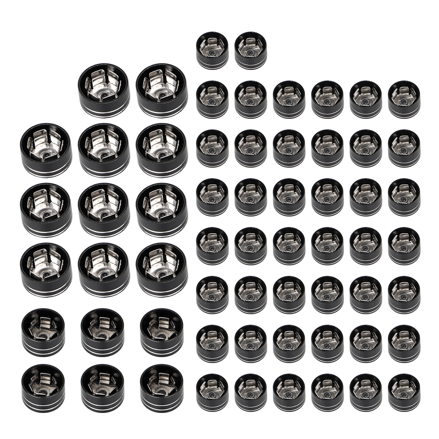 Black Cut Engine Bolt Toppers Caps Cover Fit For Harley Road King Electra Glide