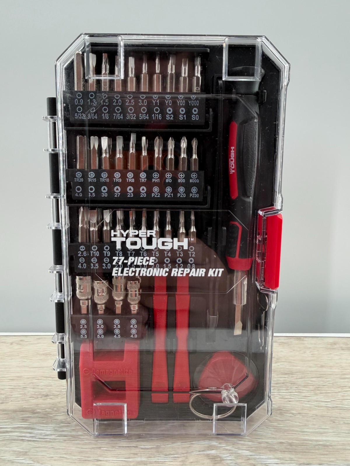Hyper Tough 77 Piece Electronic Repair Kit TS85147A Magnetic Tool Precision Bits
