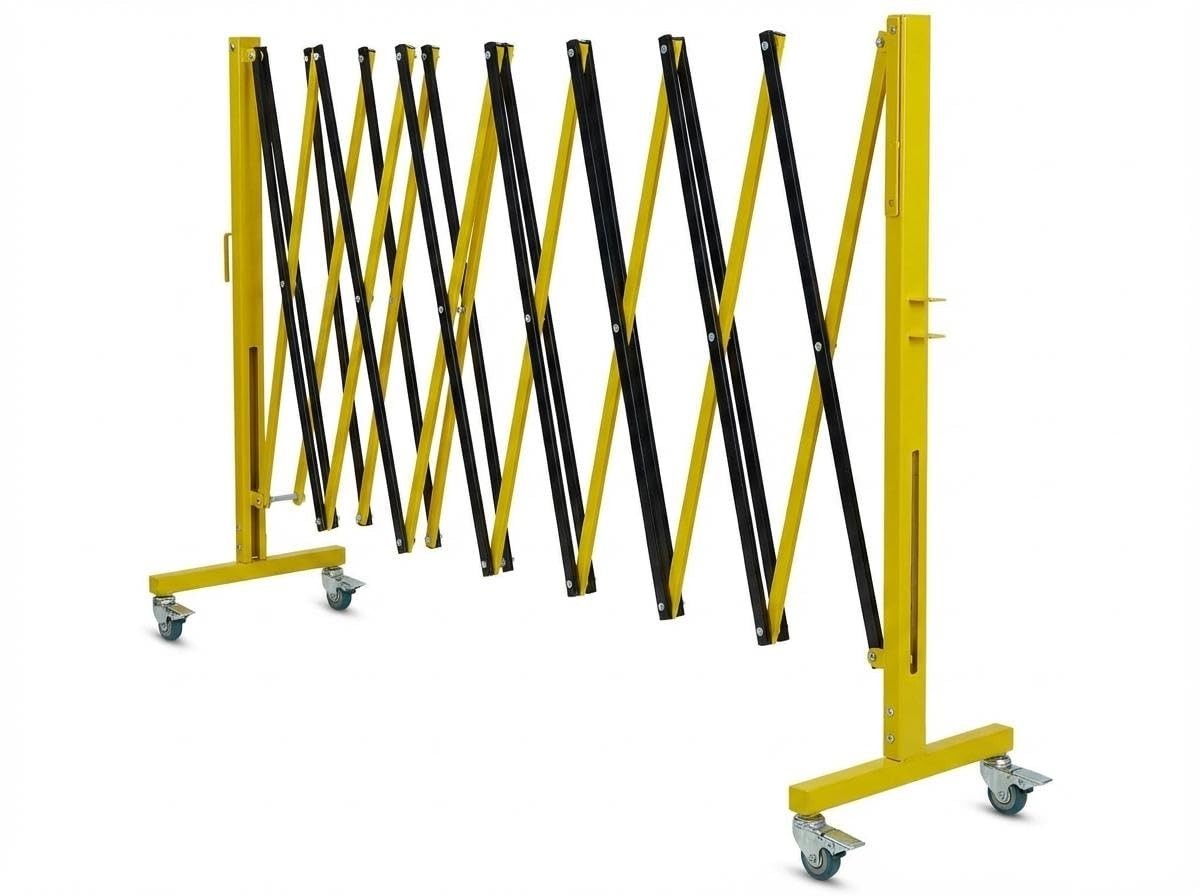 Expandable Metal Barricade Safety Barrier Gate for Traffic Control 11 Feet