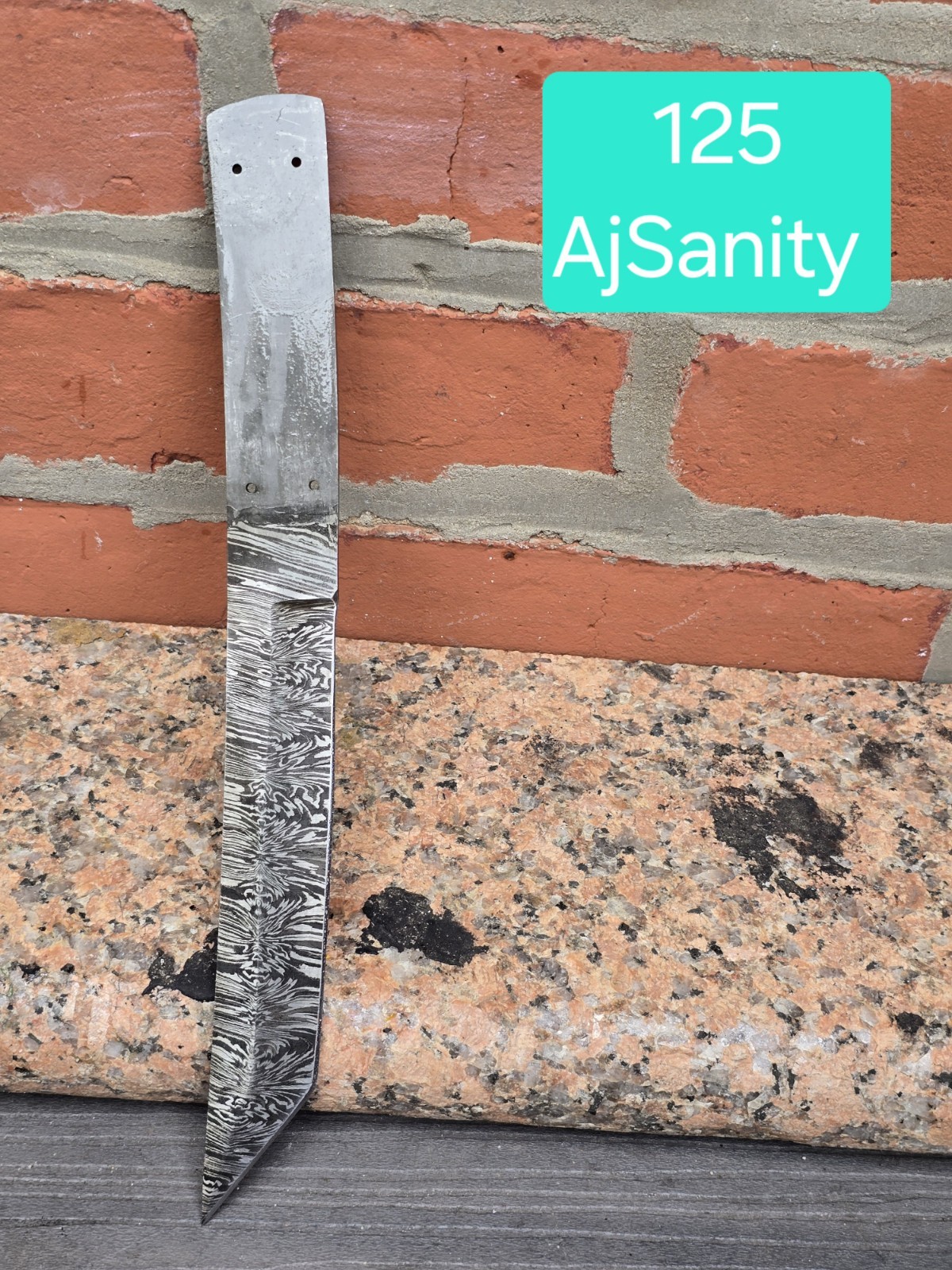 Tanto Hand Forged  Damascus Steel Hunting Blade Survival Blank Balde