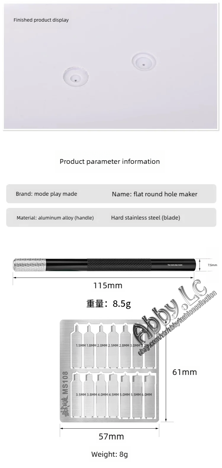 for Plastic Model Flat Bottomed Round Hole Rivet Maker Center Drills with Handle