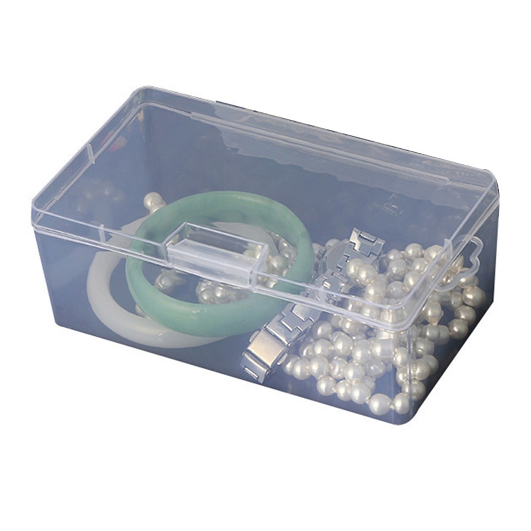 Plastic Storage Box Transparent With Lid Collection Container Organiser