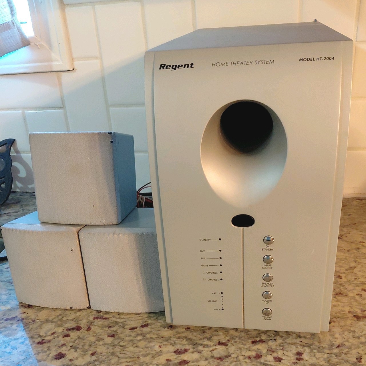 Regent HT-2004 Silver Audio Input/Output Home Theatre Speaker