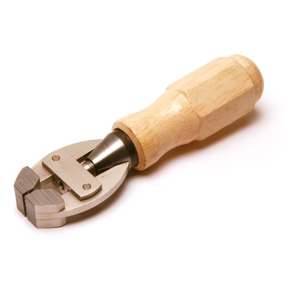 Morezmore M01013 1pc 5.5" Hand Vise Grooved Jaws Wooden Handle