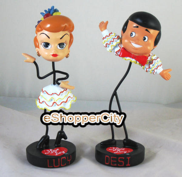 I Love Lucy & Desi Resin Bobble Head Episode 3 Gift Be a Pal Lover Vintage Y2K