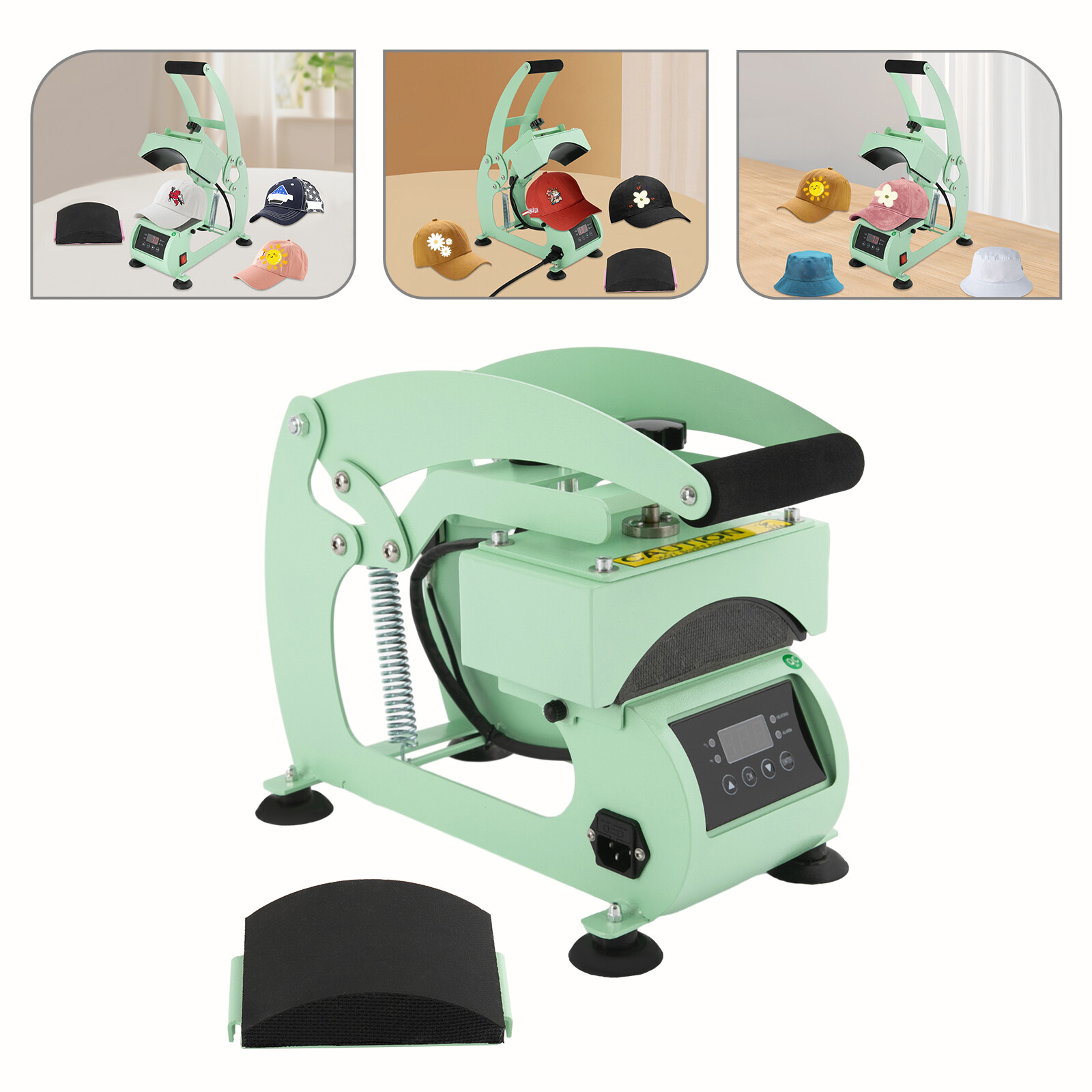 2-In-1 Hat Heat Press Machine Heating Plate Temperature Control Press Machine