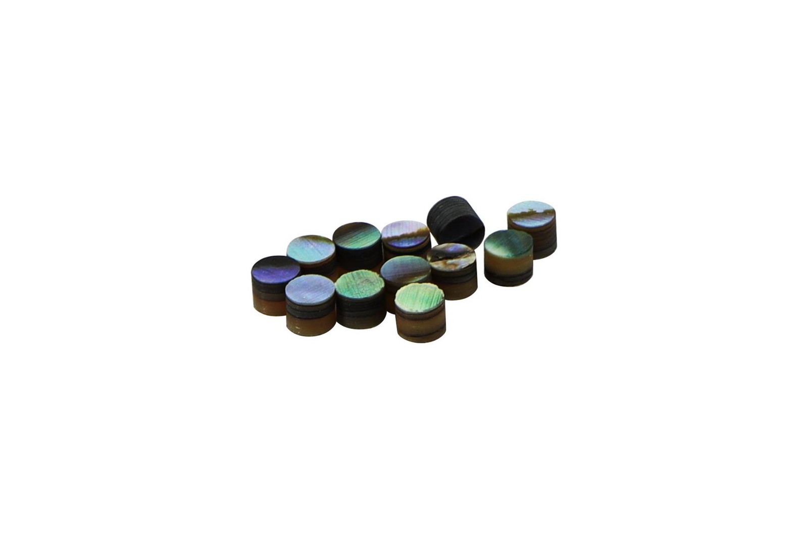 Fingerboard Dot Position Markers - Paua Abalone  - 2mm diameter (12 pcs)