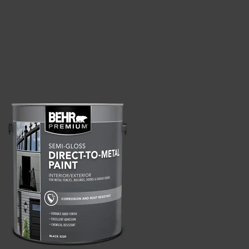 1 Gal. Black Semi-Gloss Direct to Metal Interior/Exterior Paint
