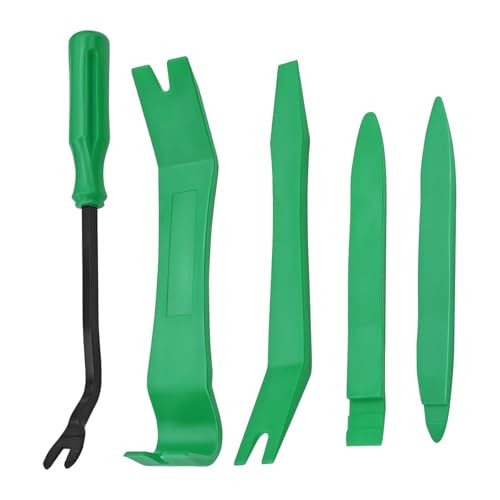 Trim Removal Tool for Auto, 5 Pcs Car Pry Tool Kit, Clip Fastener Green