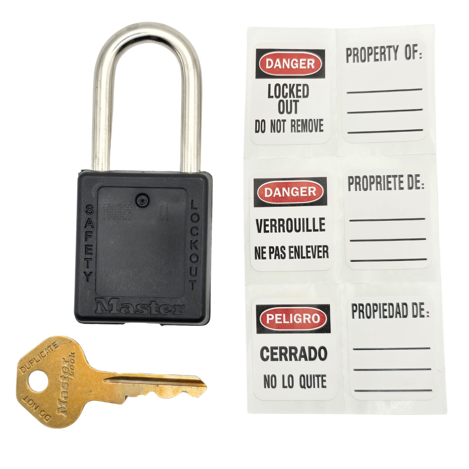 Master Lock 410KABLK Safety Lockout Padlock Black