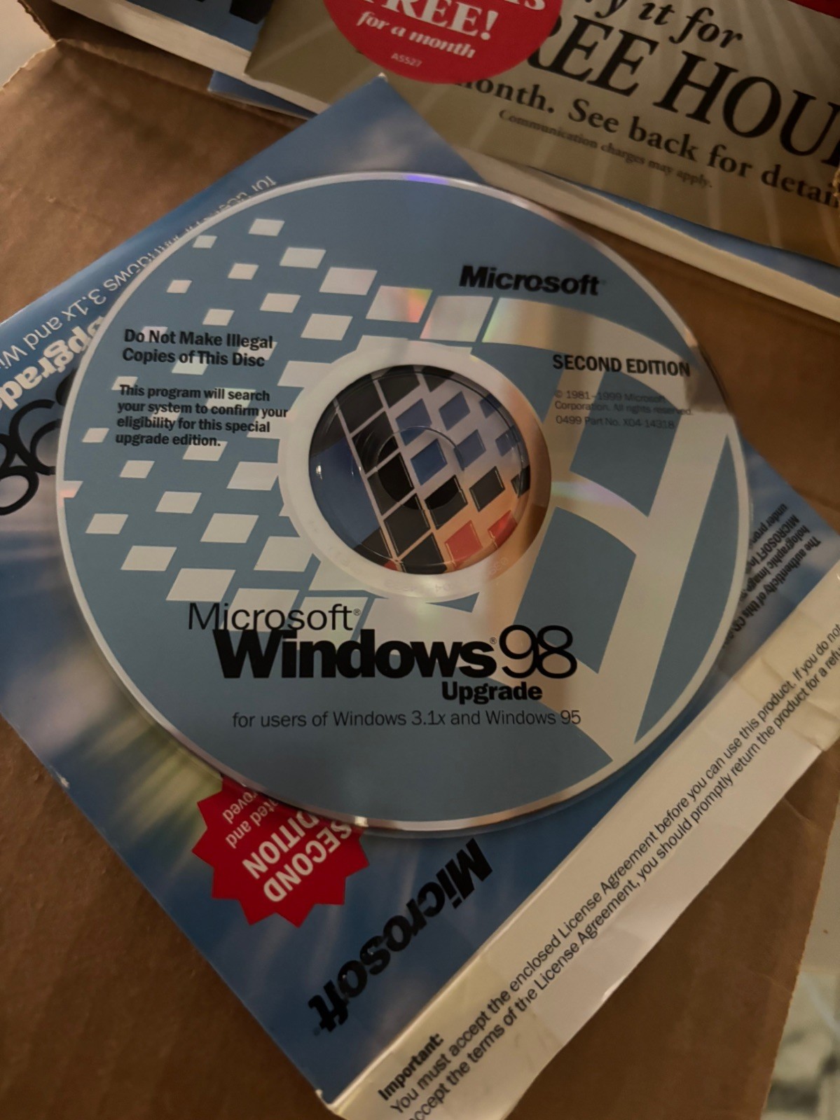Microsoft Windows 98 Upgrade - Second Edition Installation Software