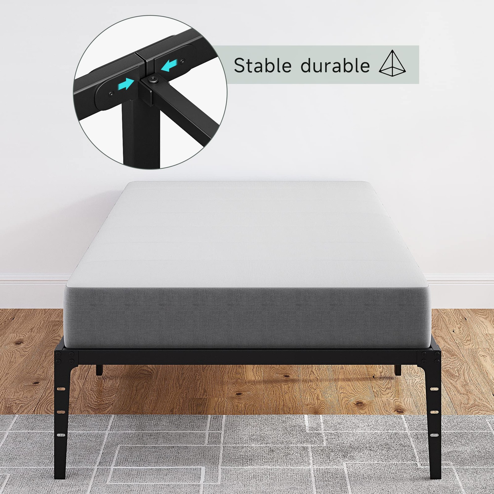 6 IN /14 IN Twin/Full/Queen Bed Frames - Metal Platform Bed Frame,Easy Assembly